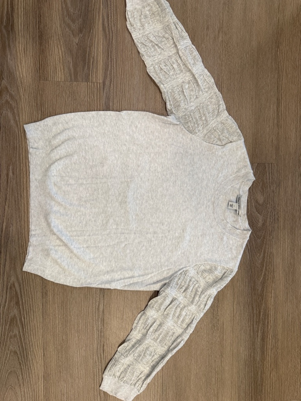 Autumn Cashmere Light Heather Gray Crewneck Sweater